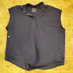 Figs Navy Blue Scrub Top